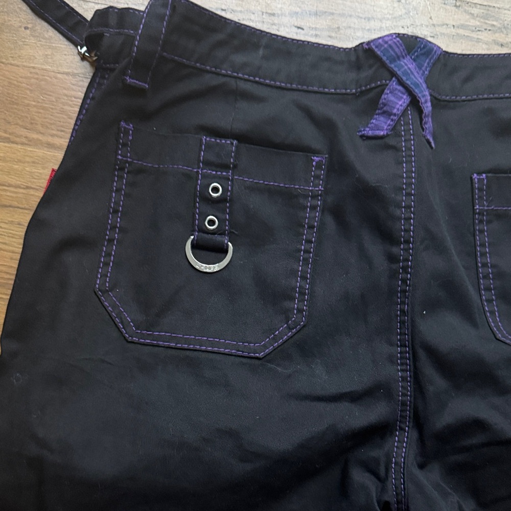 Tripp NYC Punk Black and Purple Lace Up Side Detail Pants | Size 15 | RARE - Picture 4 of 10